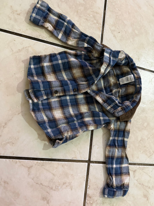 Baby Clothes - Plaid Shirt Size 24M (USED)