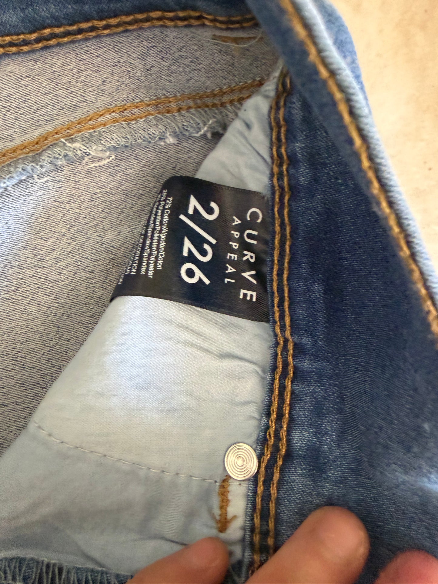 Girl Pants - Denim Pants size 2 Curve (Used)