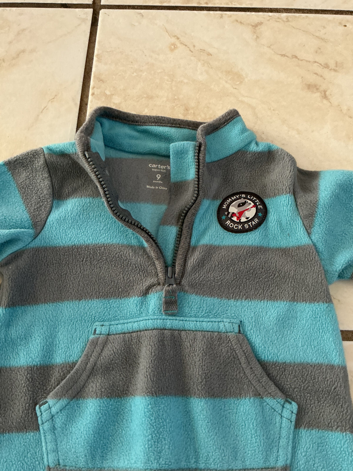 Baby Clothes - Stripped Onsie 9 Months (Used)