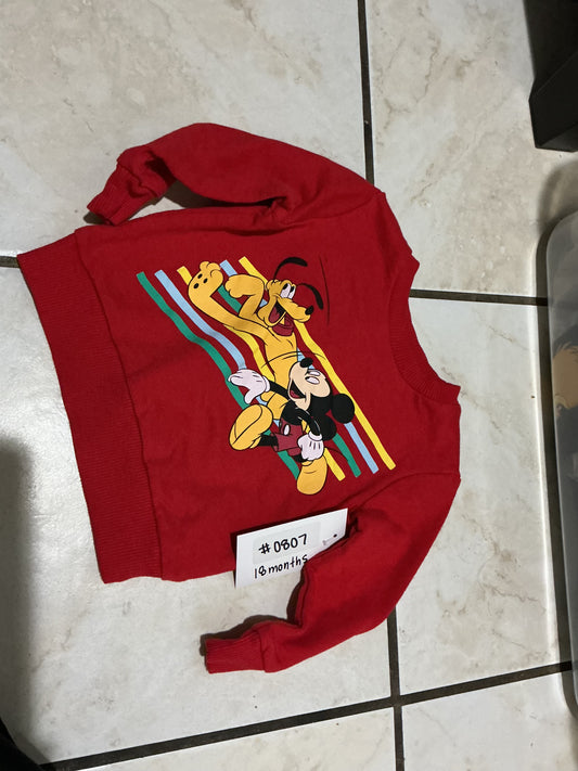 Mickey Mouse Red Sweater - 18 Months (Used)