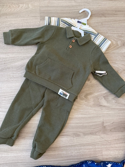 Baby Clothes - Green Knitted Outfit 24 Months