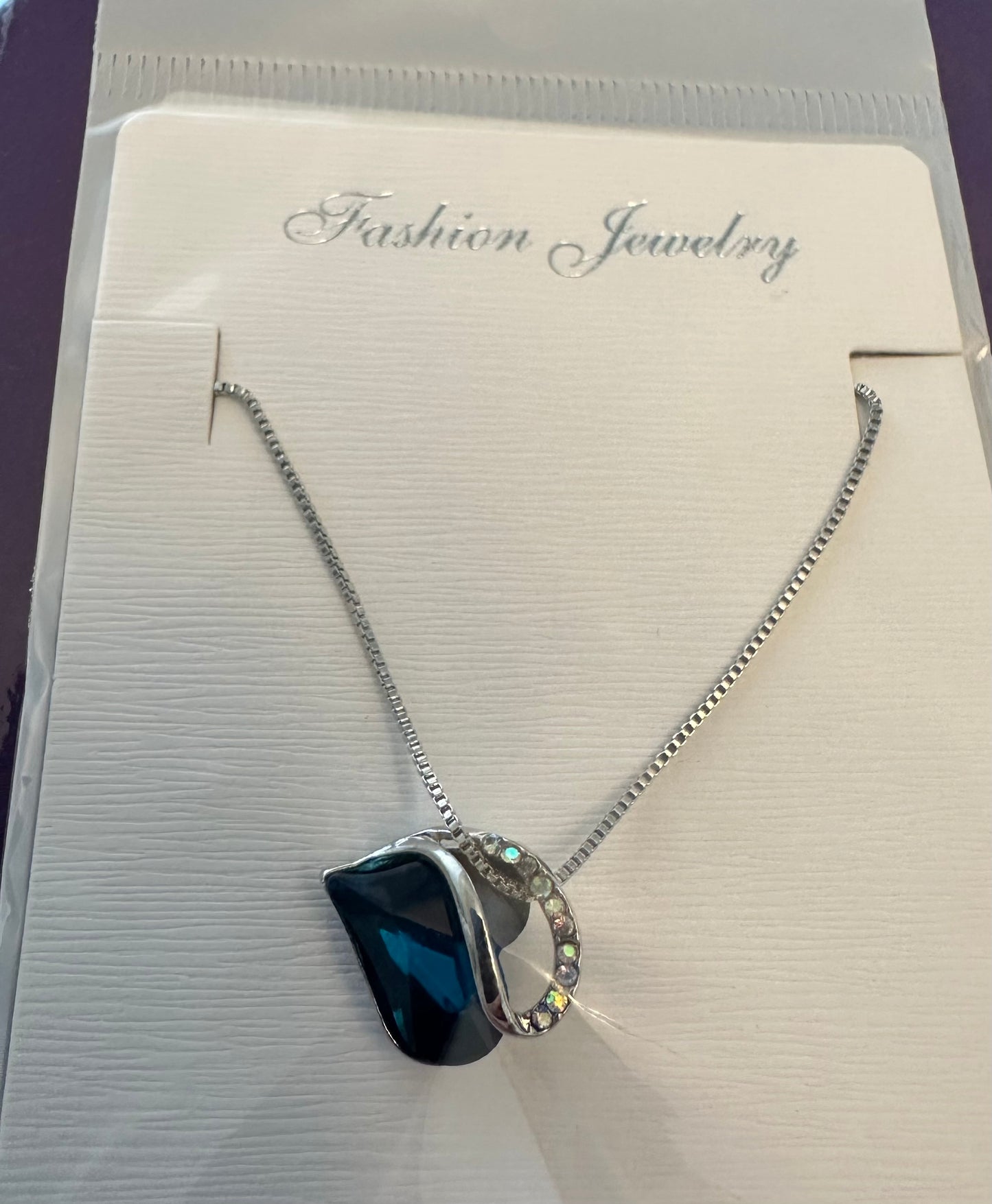 Sapphire Heart Shaped Necklace