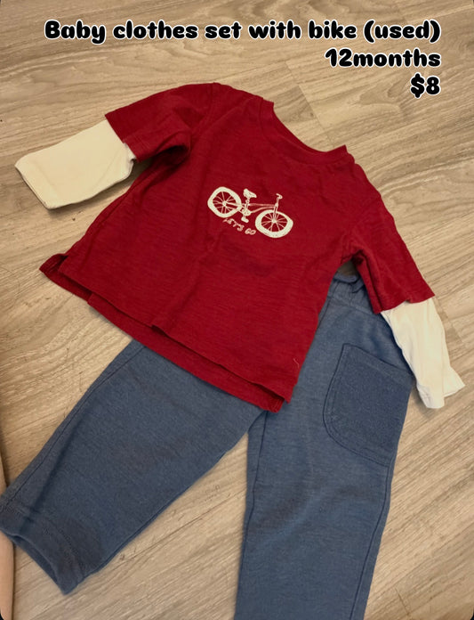Baby Clothes  - Set with Bike 12m (Used)