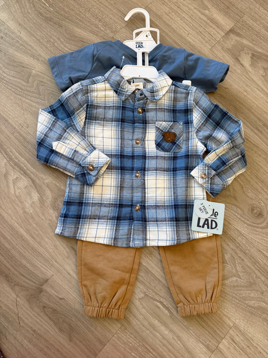 Baby Clothes - Bear Blue Long Sleeve 3pc - 18 Months
