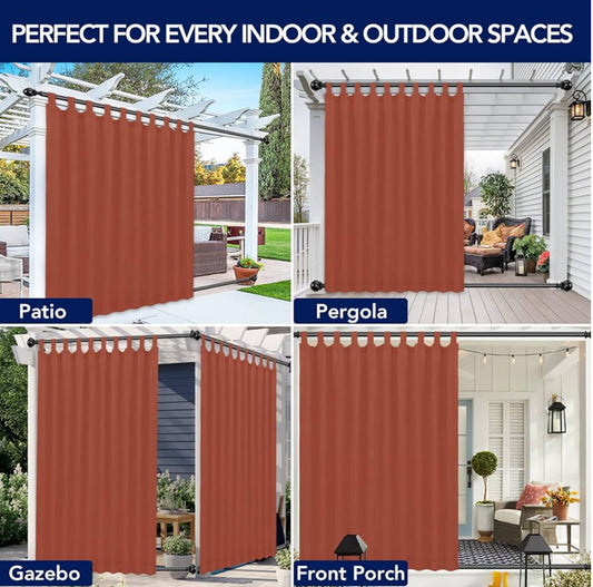 Terra Ted/Orange Curtain pallets 2panels (110x84in)