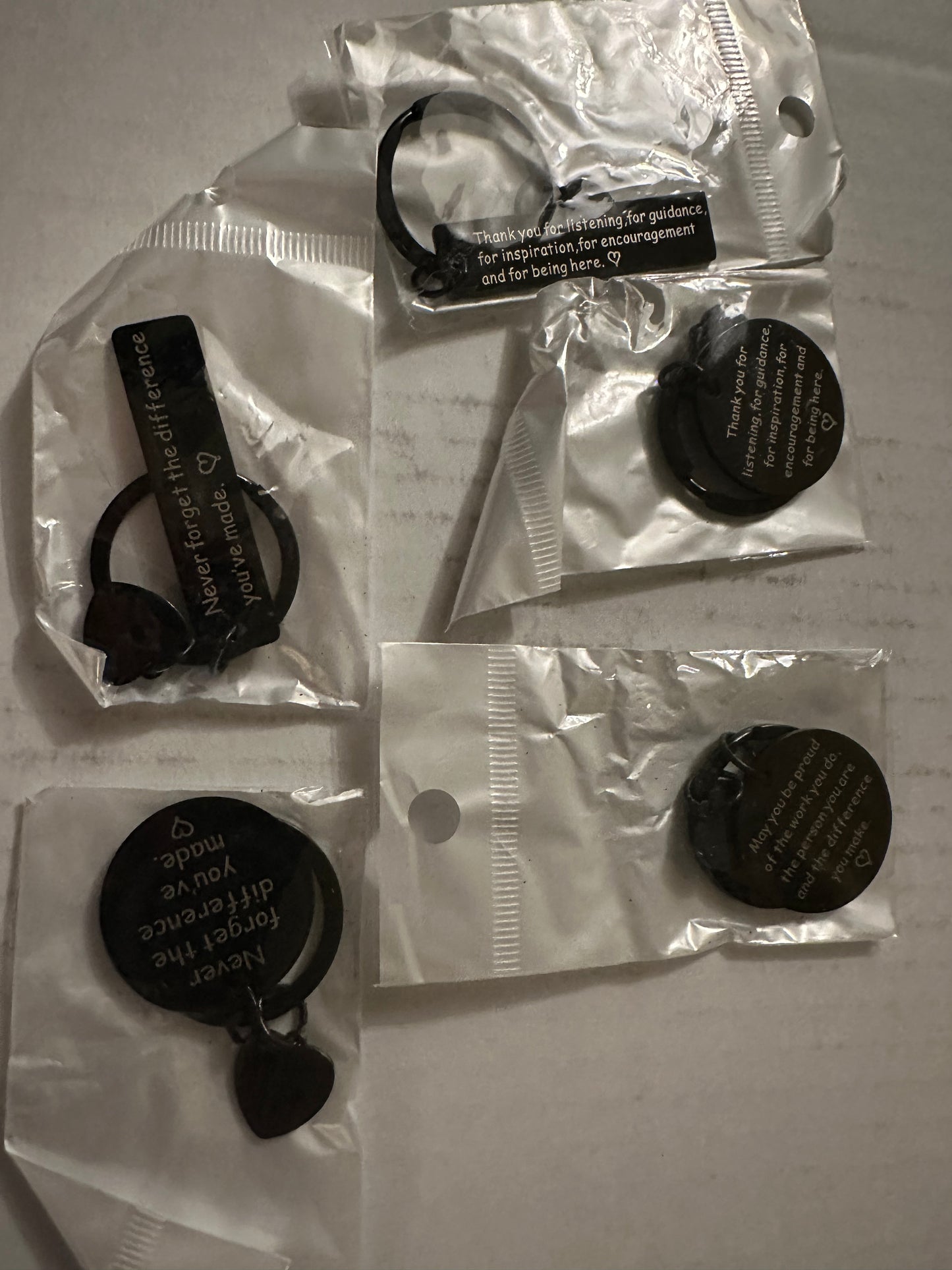 Thank you Key Chains (Set of 5)
