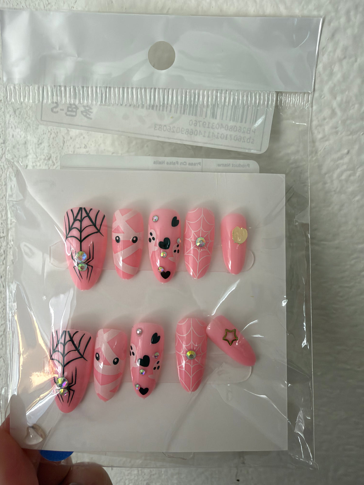 Pink Halloween Nails