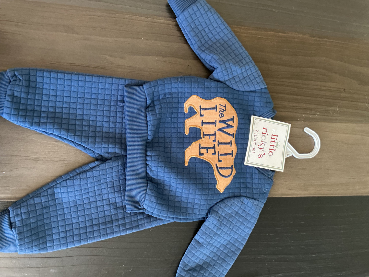 Baby Clothes - The Wild Life Blue Set 12 Months (NEW)