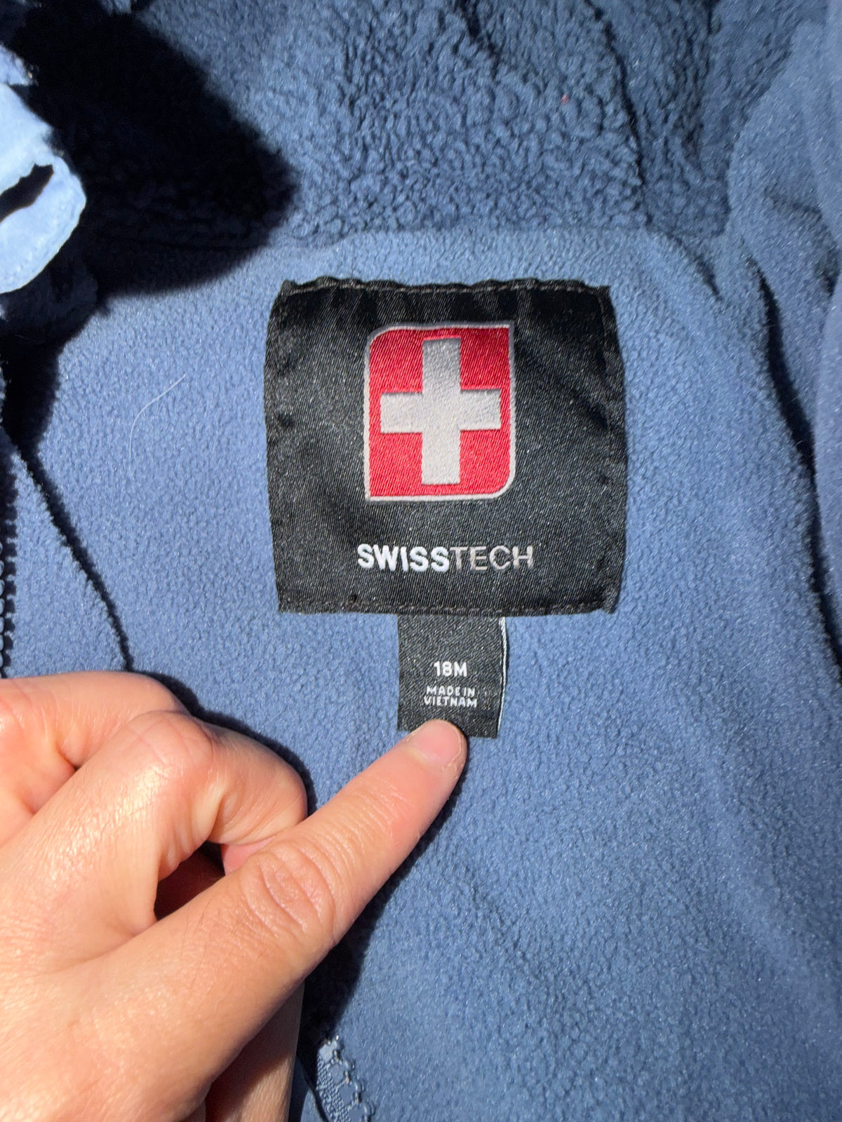 Baby Clothes - Swiss Tech Blue Jacket size 18M (Used)