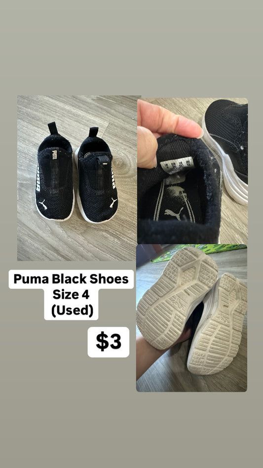 Puma Black Shoes Size 4 (Used)