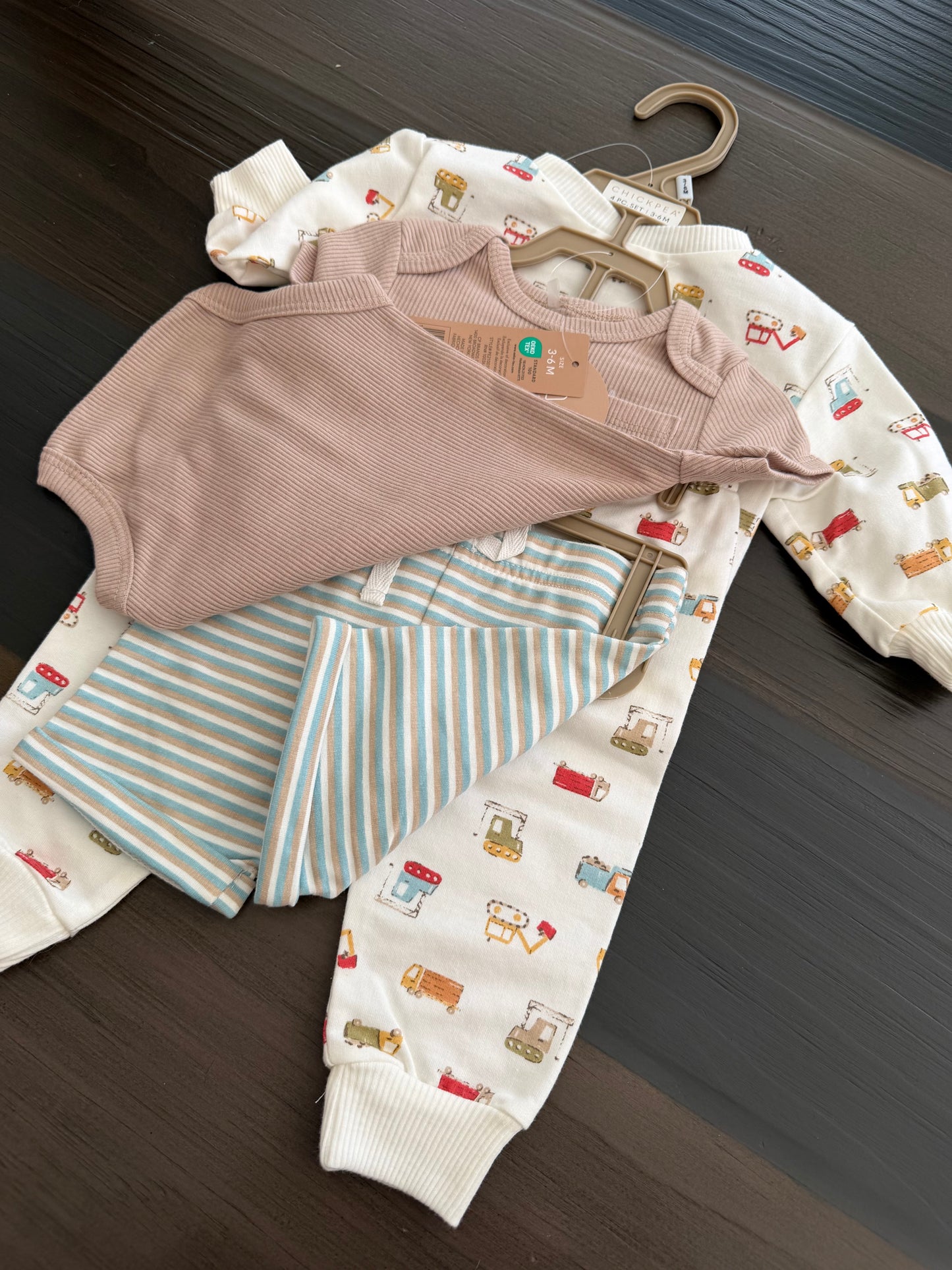 Baby Clothes - Truck Set 4pk 3-6Months (NEW)