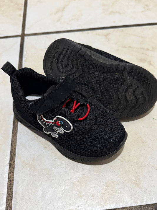 Little Boy shoes - Black with Dino Size 8