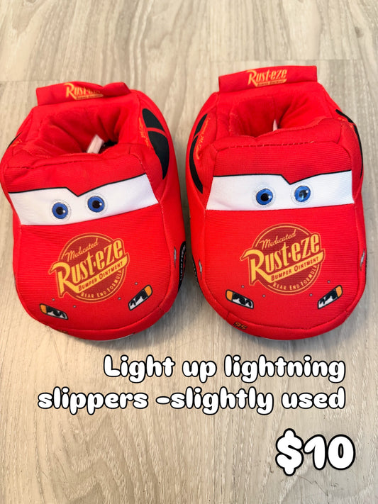 Light Up Lightning Slippers - Slightly Used