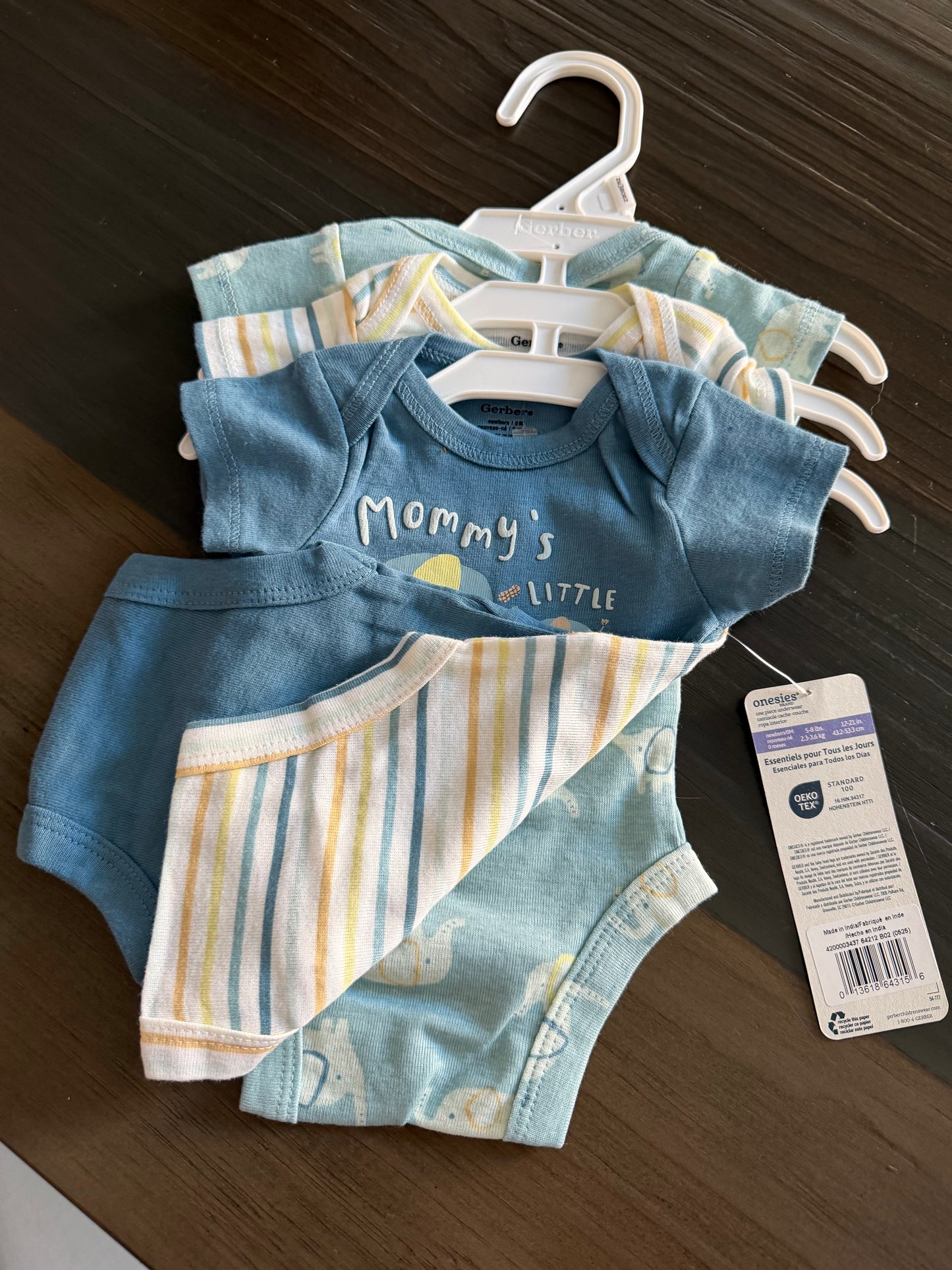 Baby Clothes Newborn "Mommy's little Peanut" (3pk) (NEW)