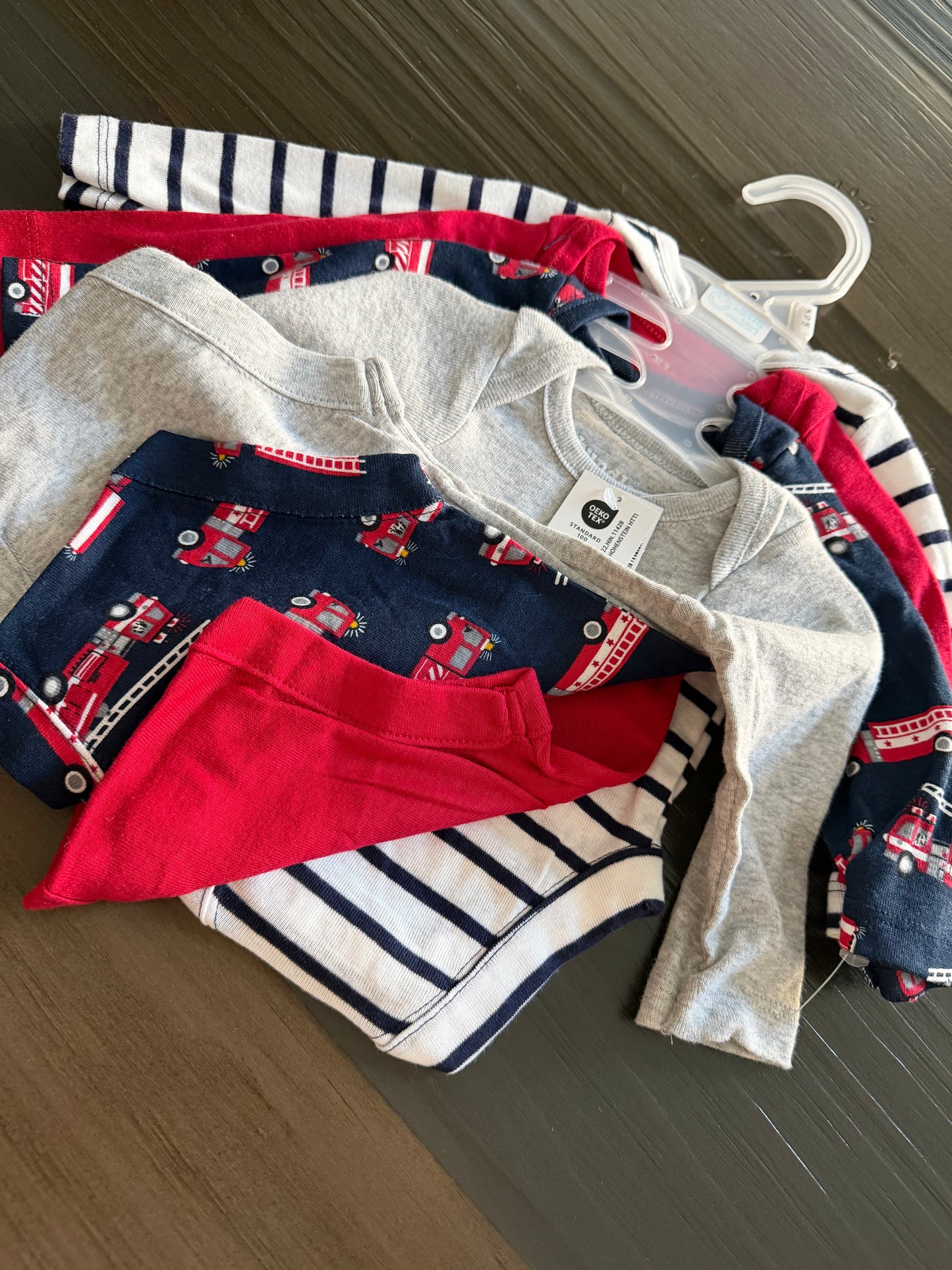 Baby Clothes Newborn "Firefighter onies" (4pk) (NEW)