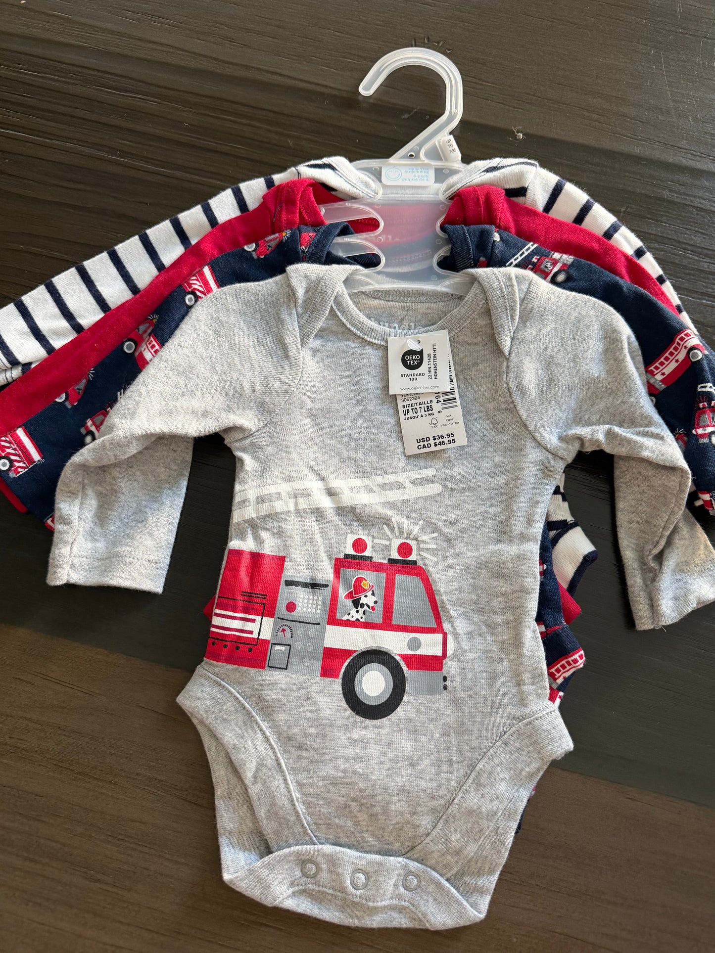 Baby Clothes Newborn "Firefighter onies" (4pk) (NEW)