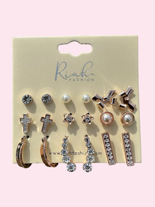 Rose Gold Studs (9pc)