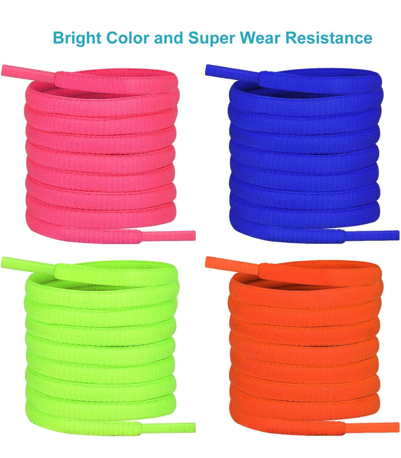 Oval Shoe Laces - 6 Pairs, Half Round 1/4" Athletic ShoeLaces for Sports and Running Shoes, Shoe Strings Replacements