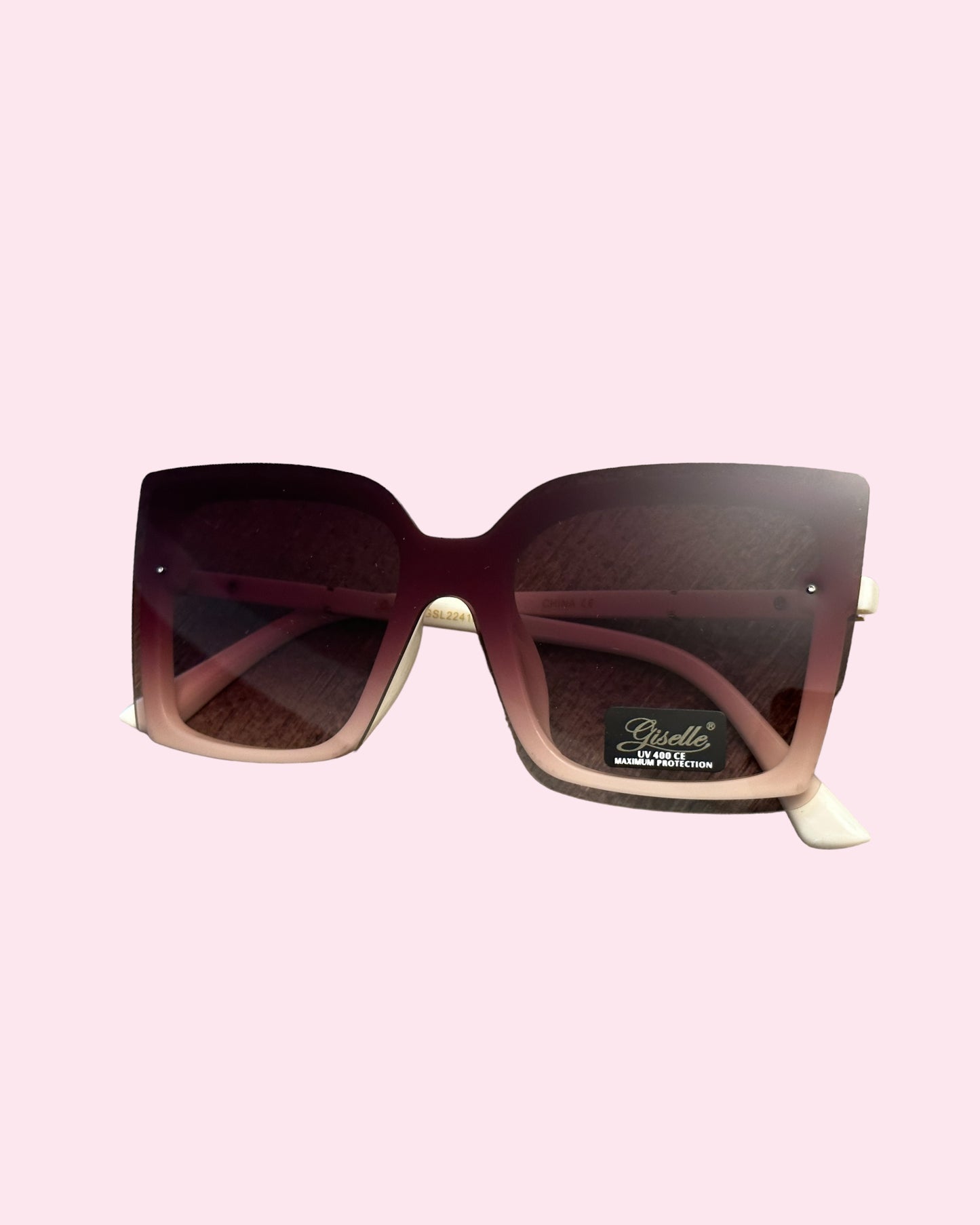 Non-Framed Squared Oversized Shades (White)