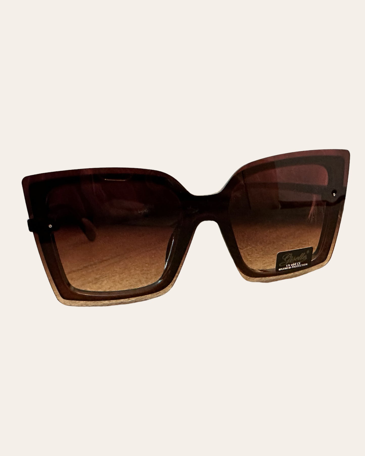 Non-Framed Squared Oversized Shades (Brown)