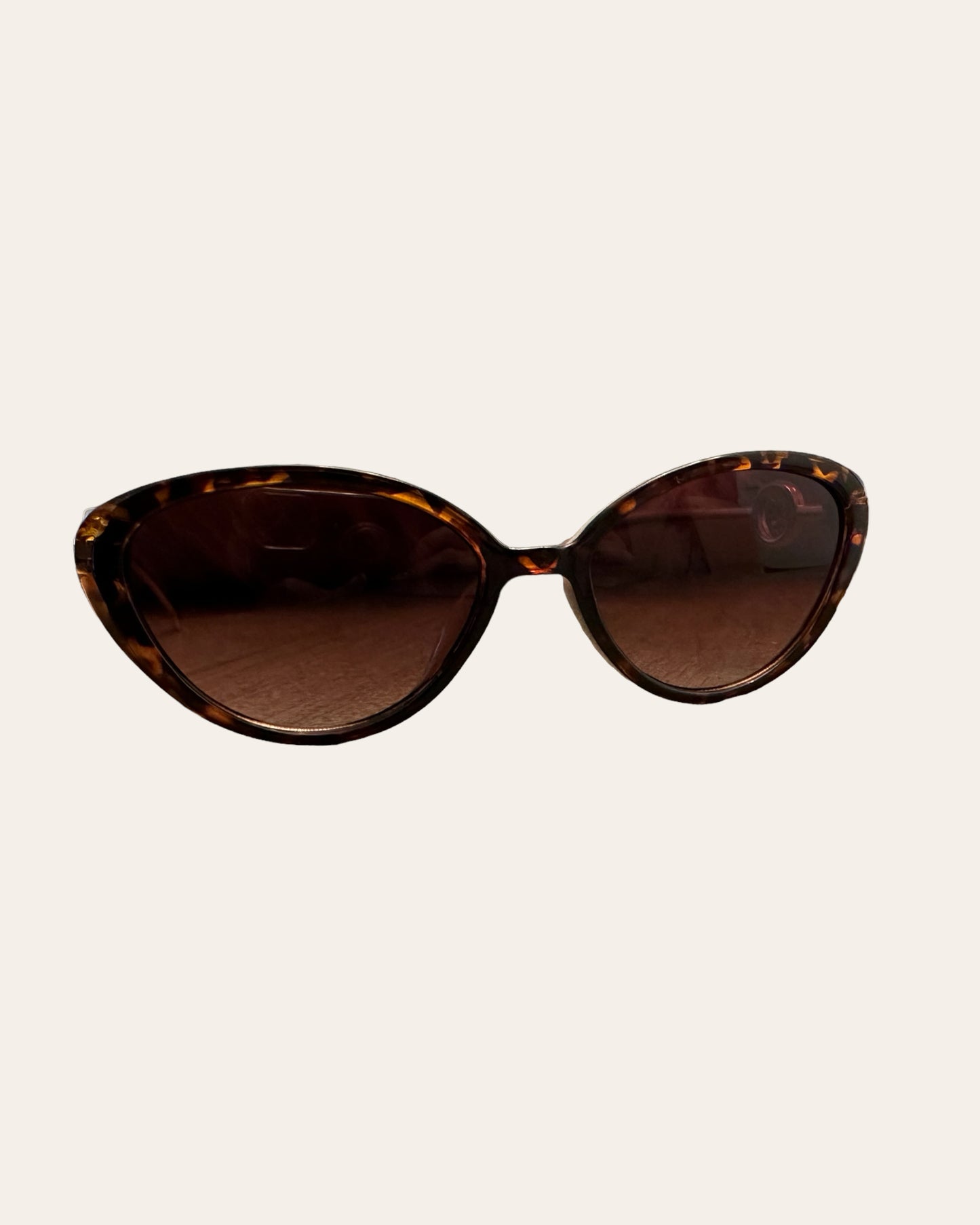 Oval Exotic Cat Sunglasses (Gold/Brown)