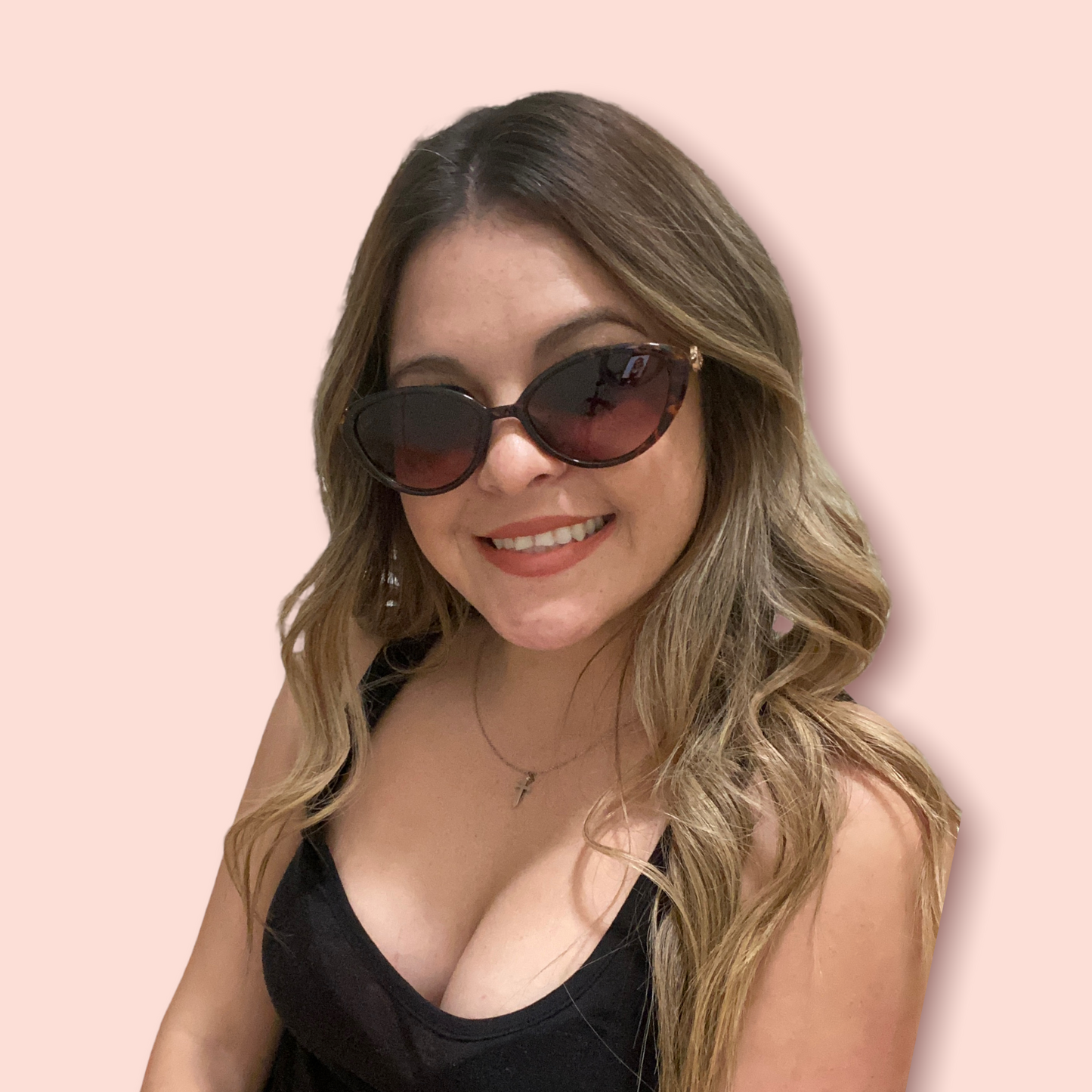 Oval Exotic Cat Sunglasses (Gold/Brown)