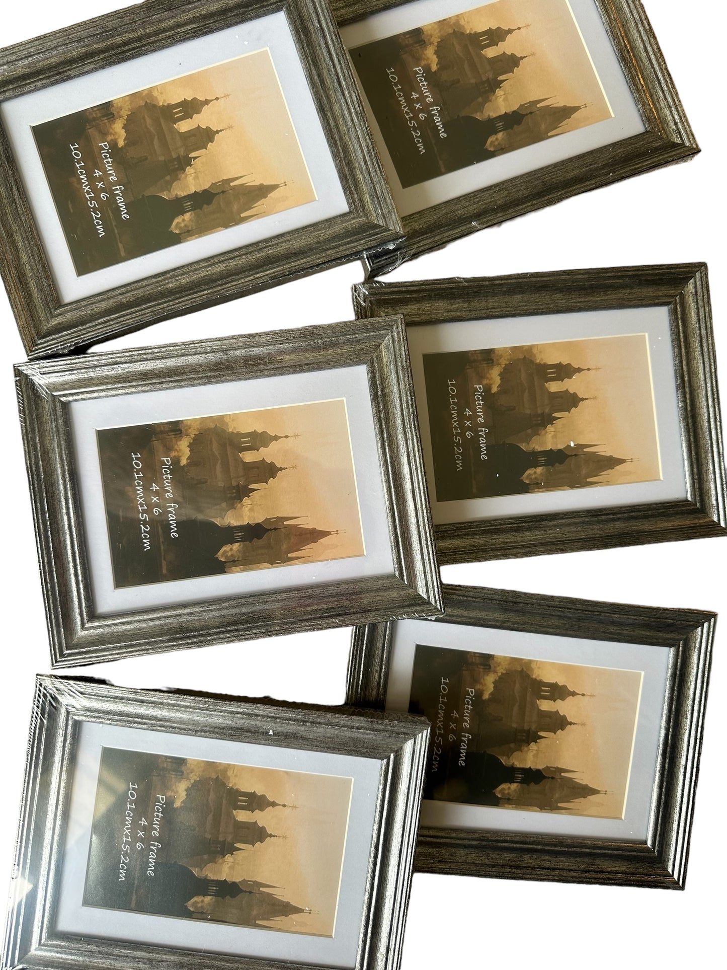 Silver picture fames (6pk) 4x6