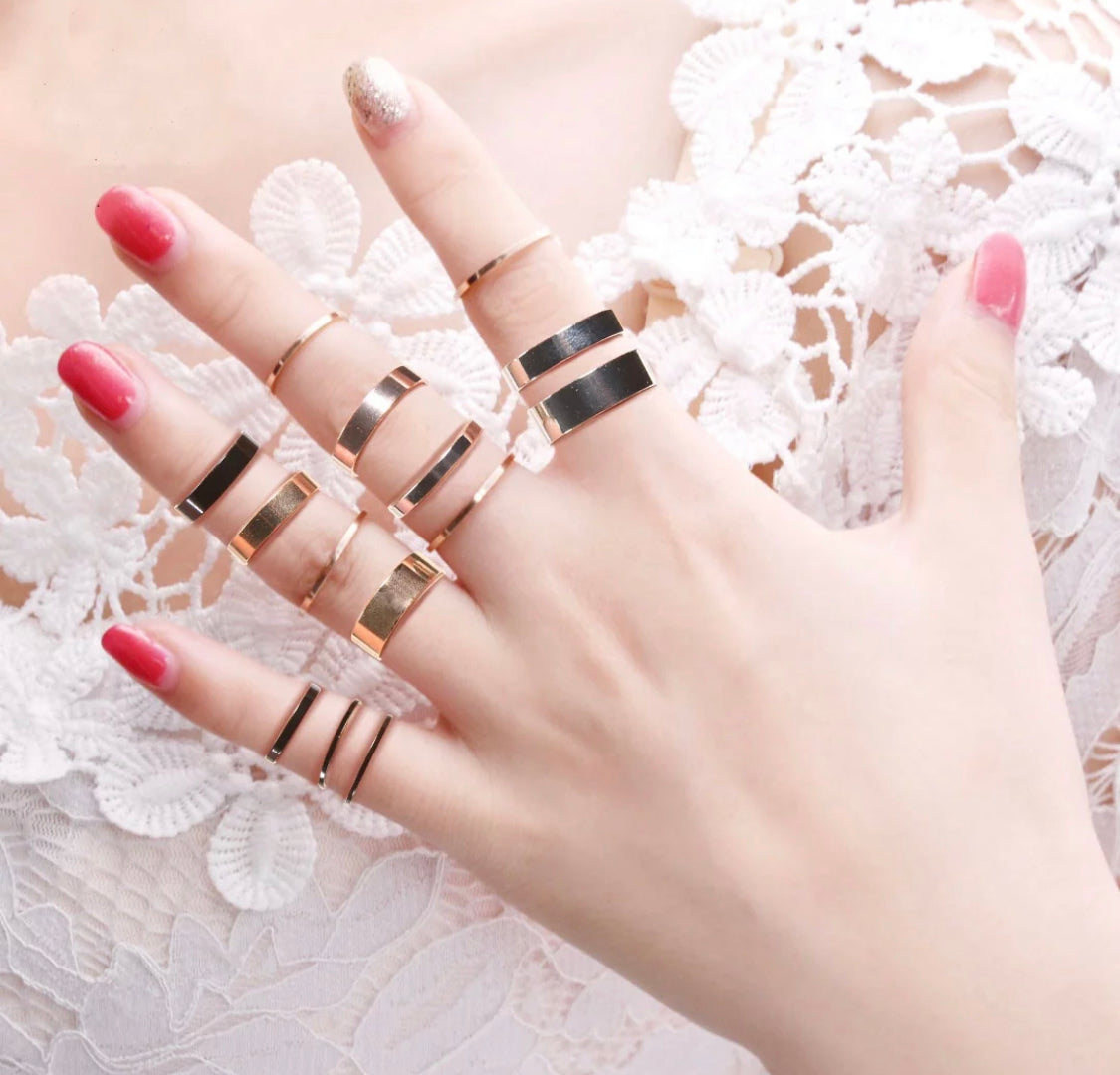 Theresa Multi Color Glossy Ring Set