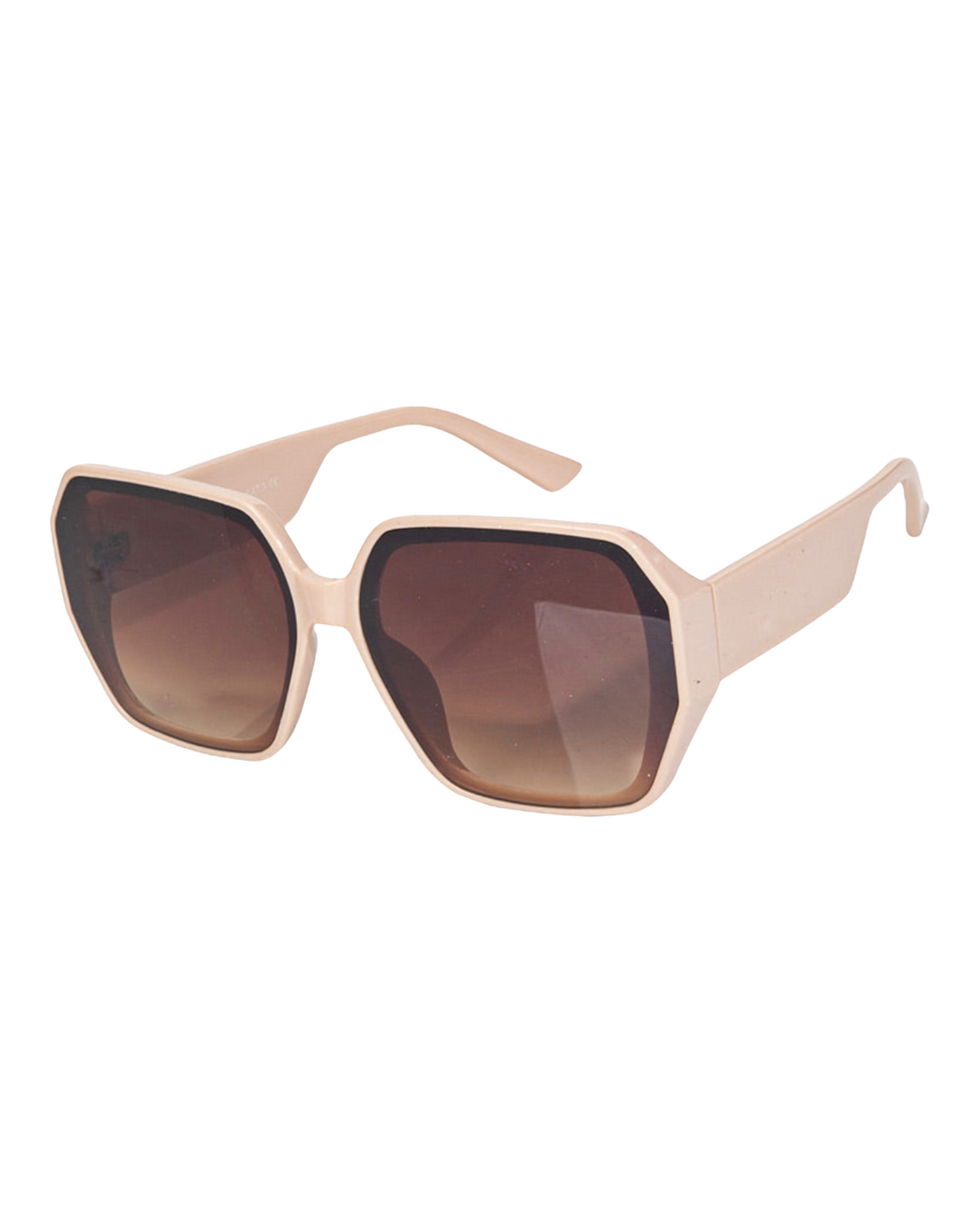 Oversized Fame Sunglasses (Nude)