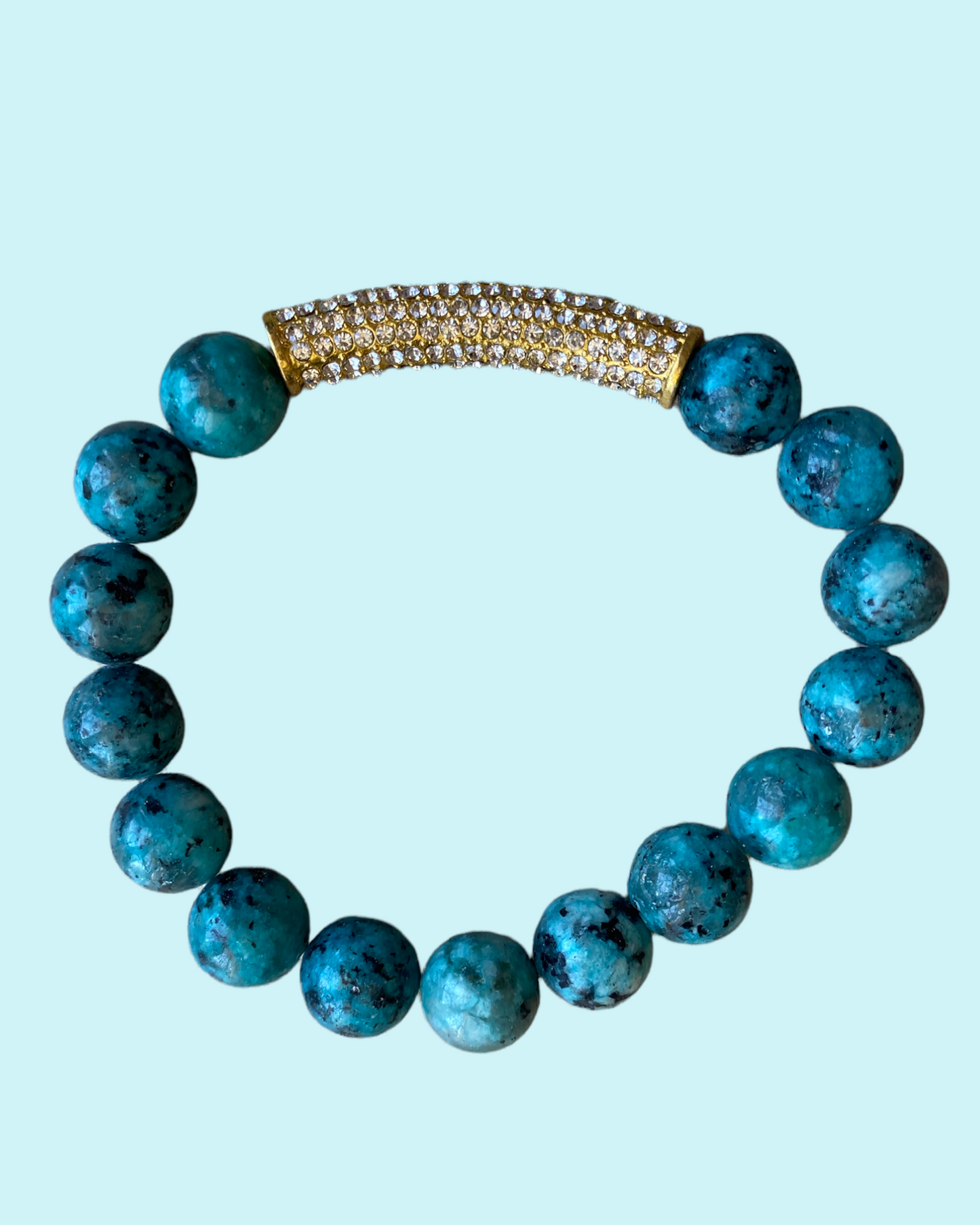 Blue Apatite Fancy Crystal Bracelet