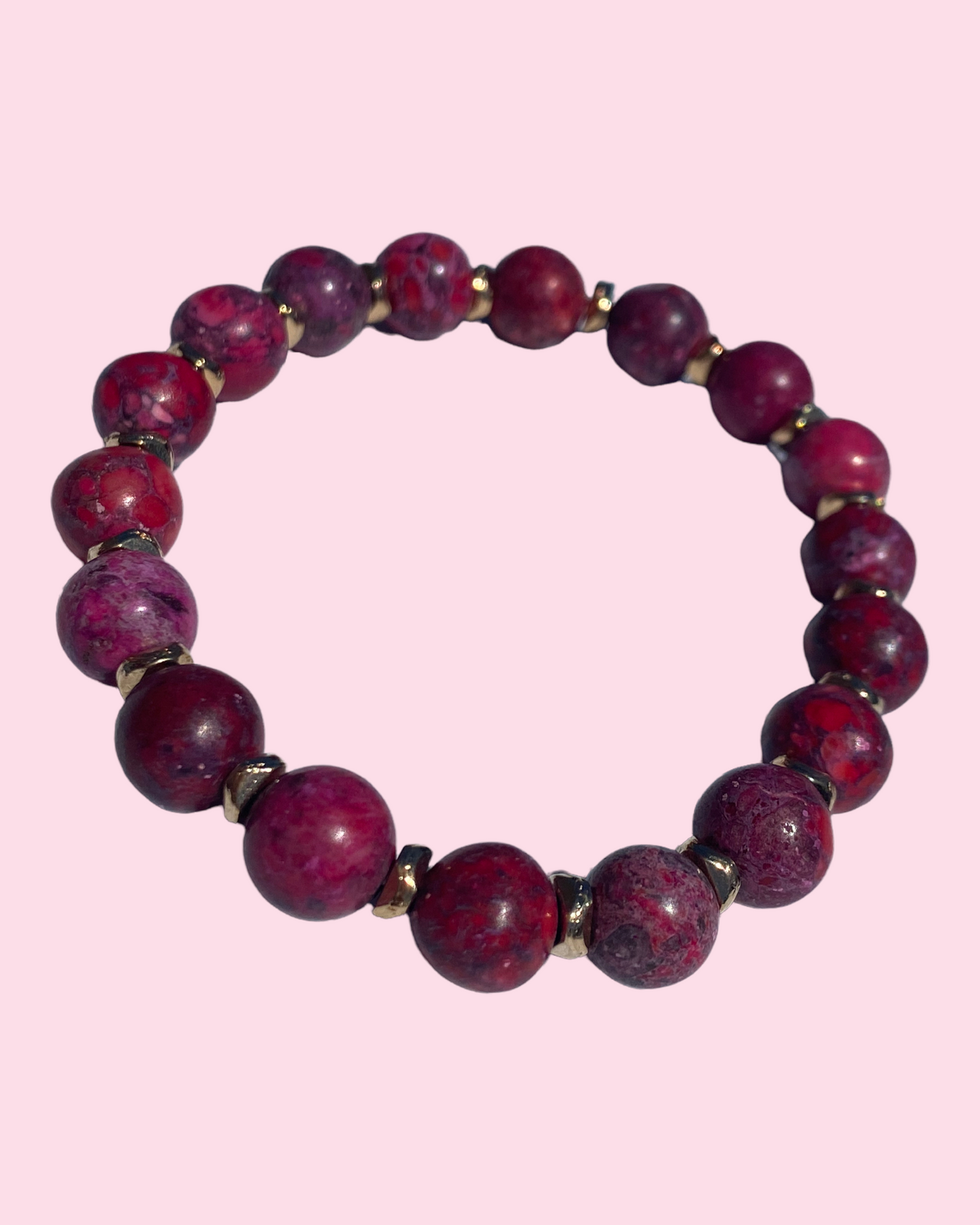 Red Topaz Casual Stone Bracelet