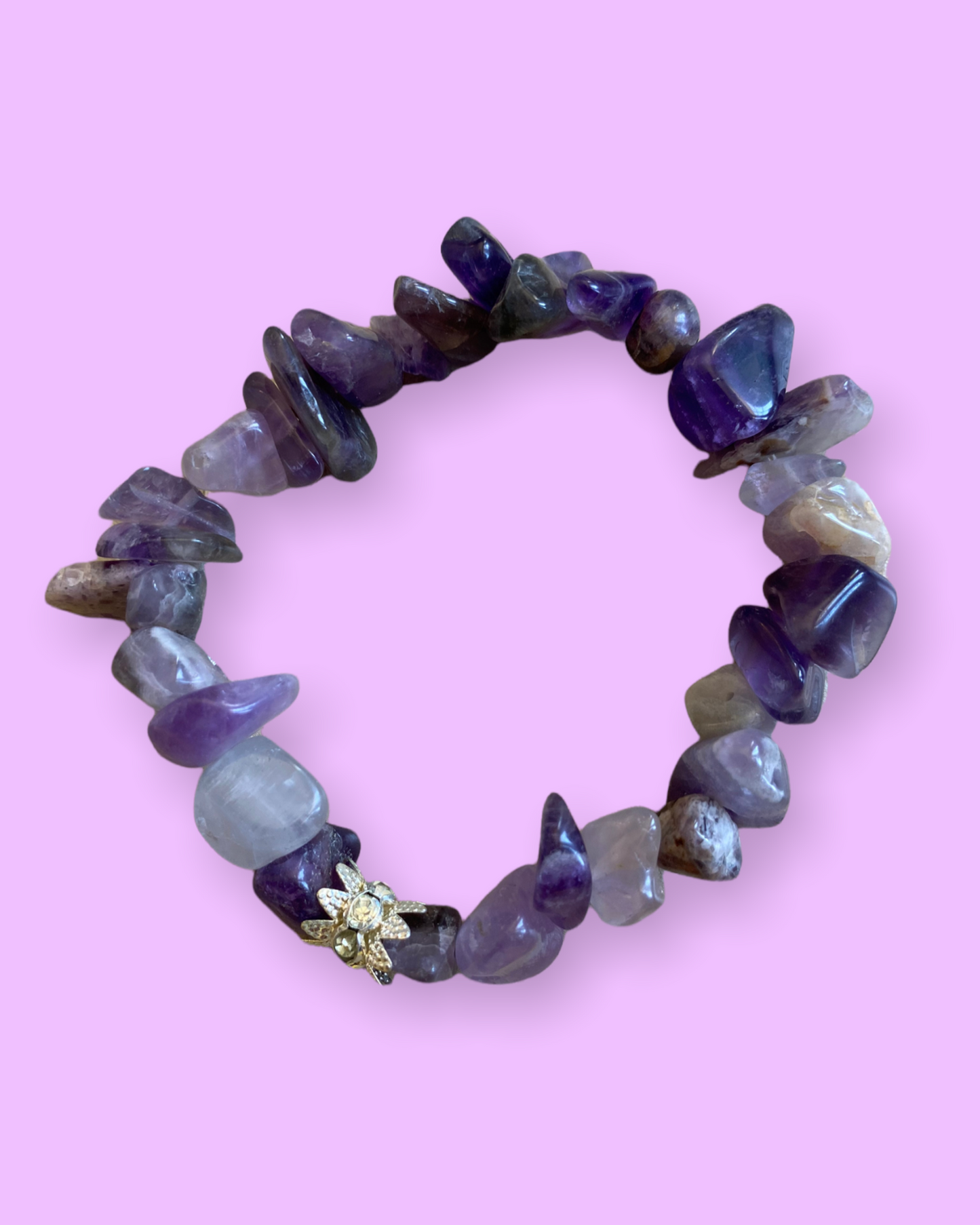 Chip Amethyst Crystal Bracelet