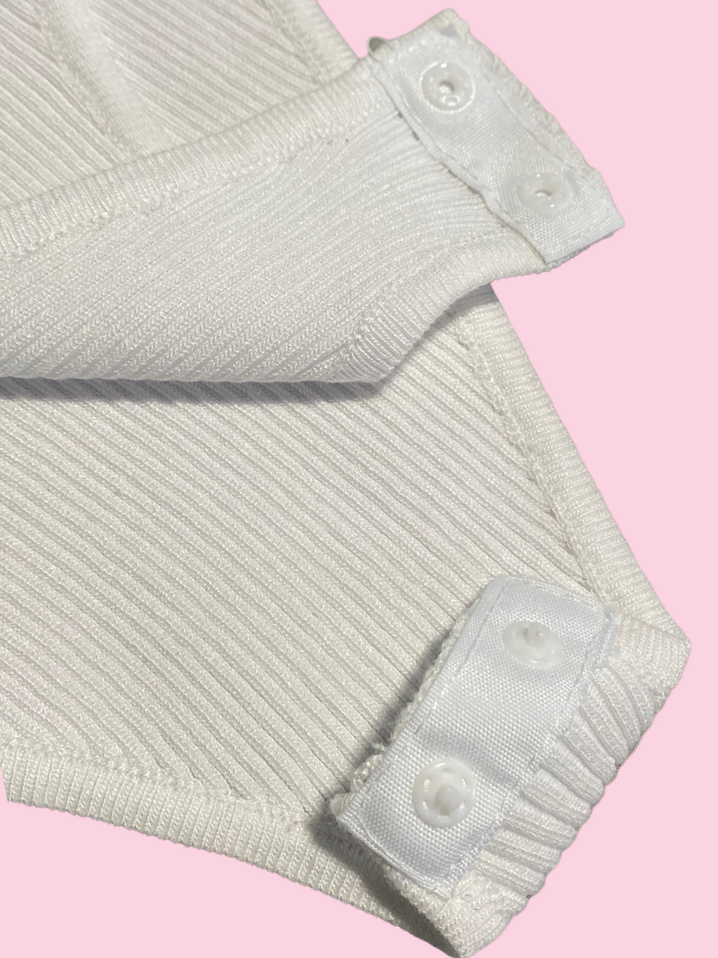 Squared Neck Bodysuit (White)