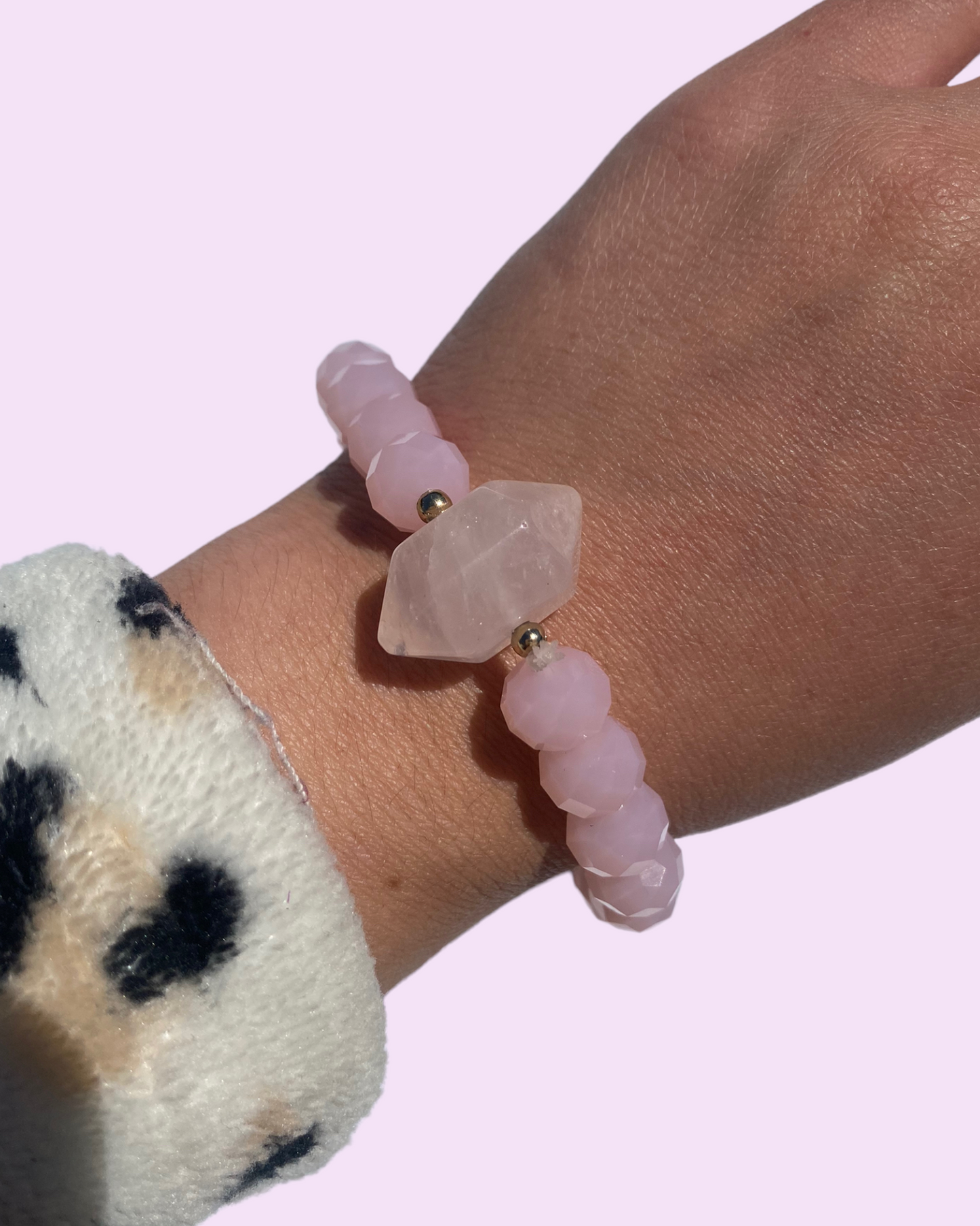 Rose Quartz Crystal Bracelet