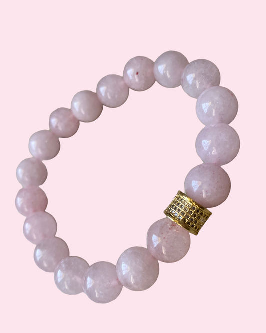 Classy Rose Quartz Bracelet