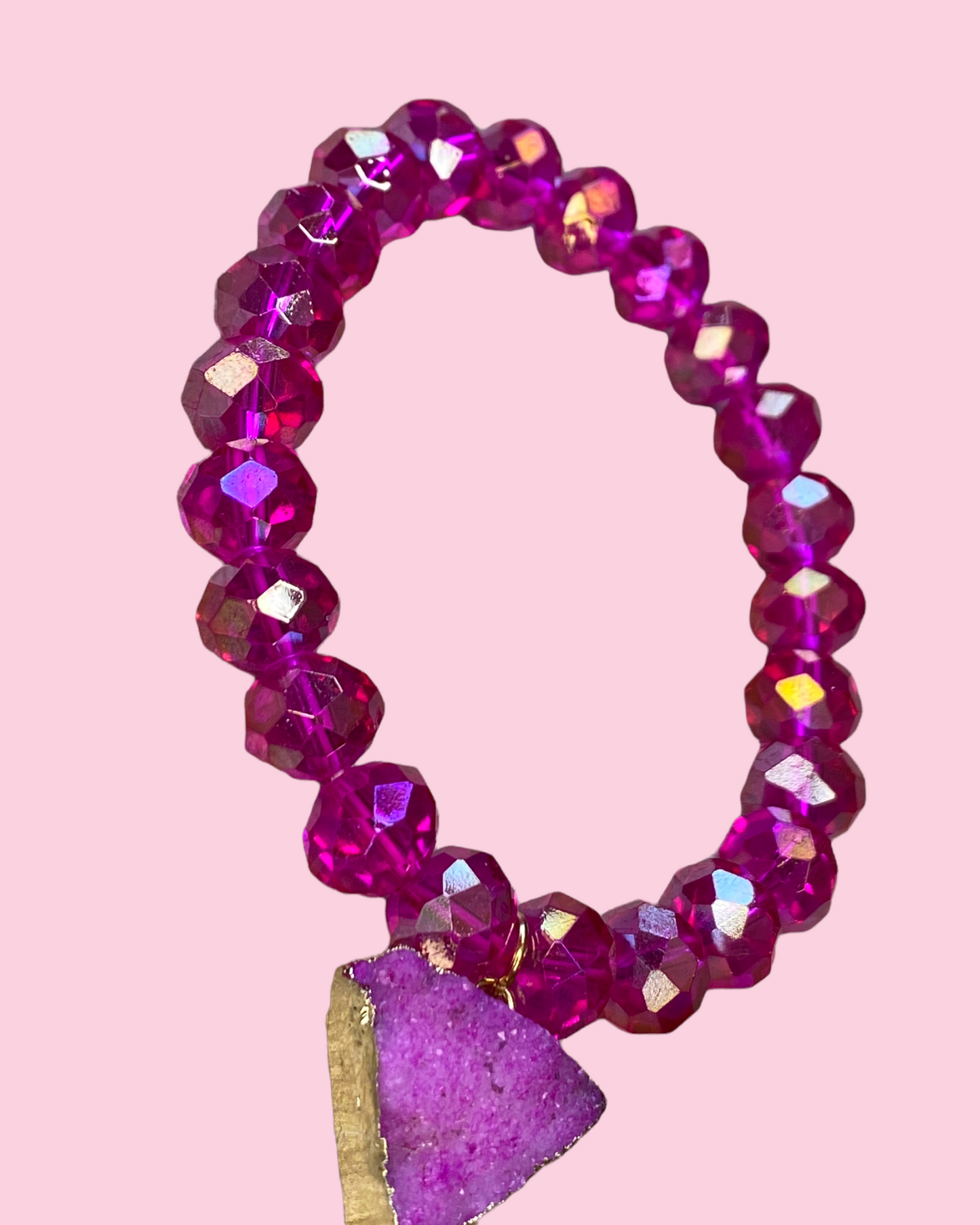 Red Topaz Dangle Stone Bracelet