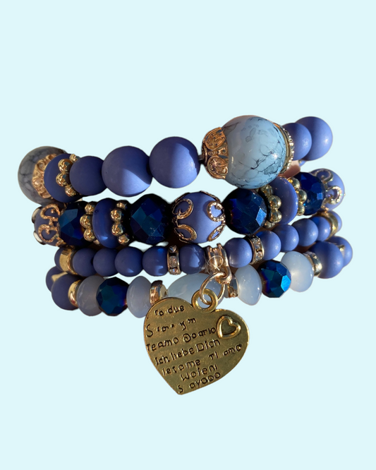 Stealing My Heart Bracelet Set (Blue)