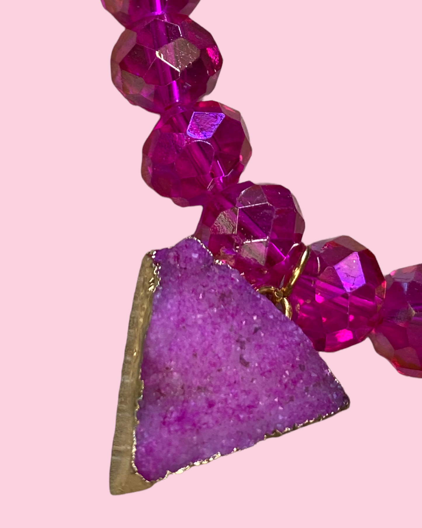 Red Topaz Dangle Stone Bracelet