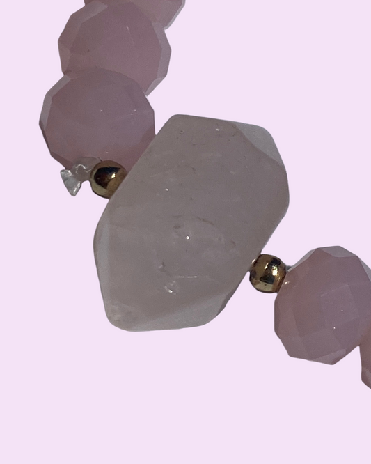 Rose Quartz Crystal Bracelet