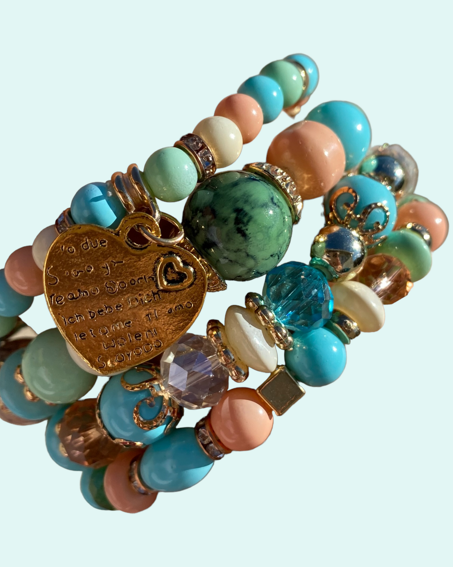 Stealing My Heart Bracelet Set (Cotton Candy)