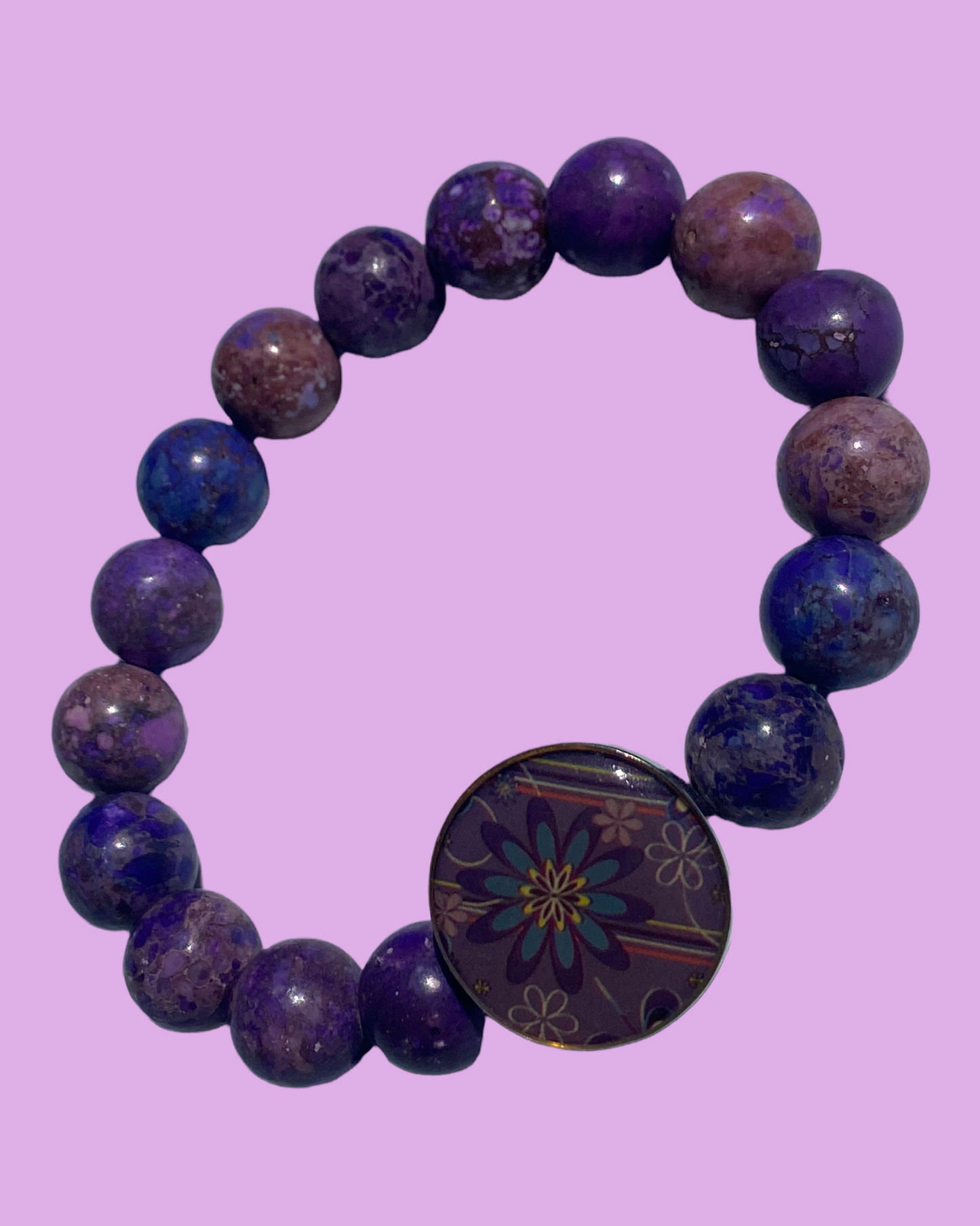 Lepidolite Flower Bracelet