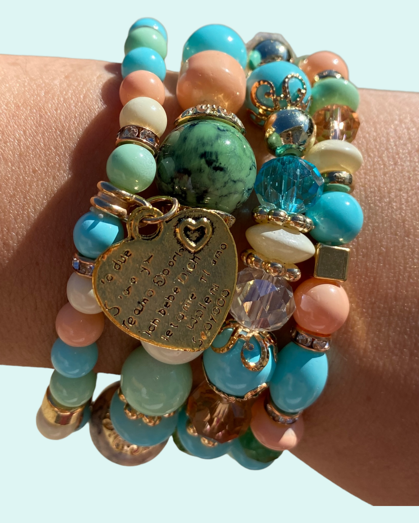 Stealing My Heart Bracelet Set (Cotton Candy)