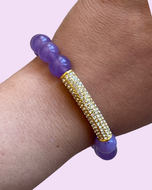 Fancy Amethyst Crystal Bracelet