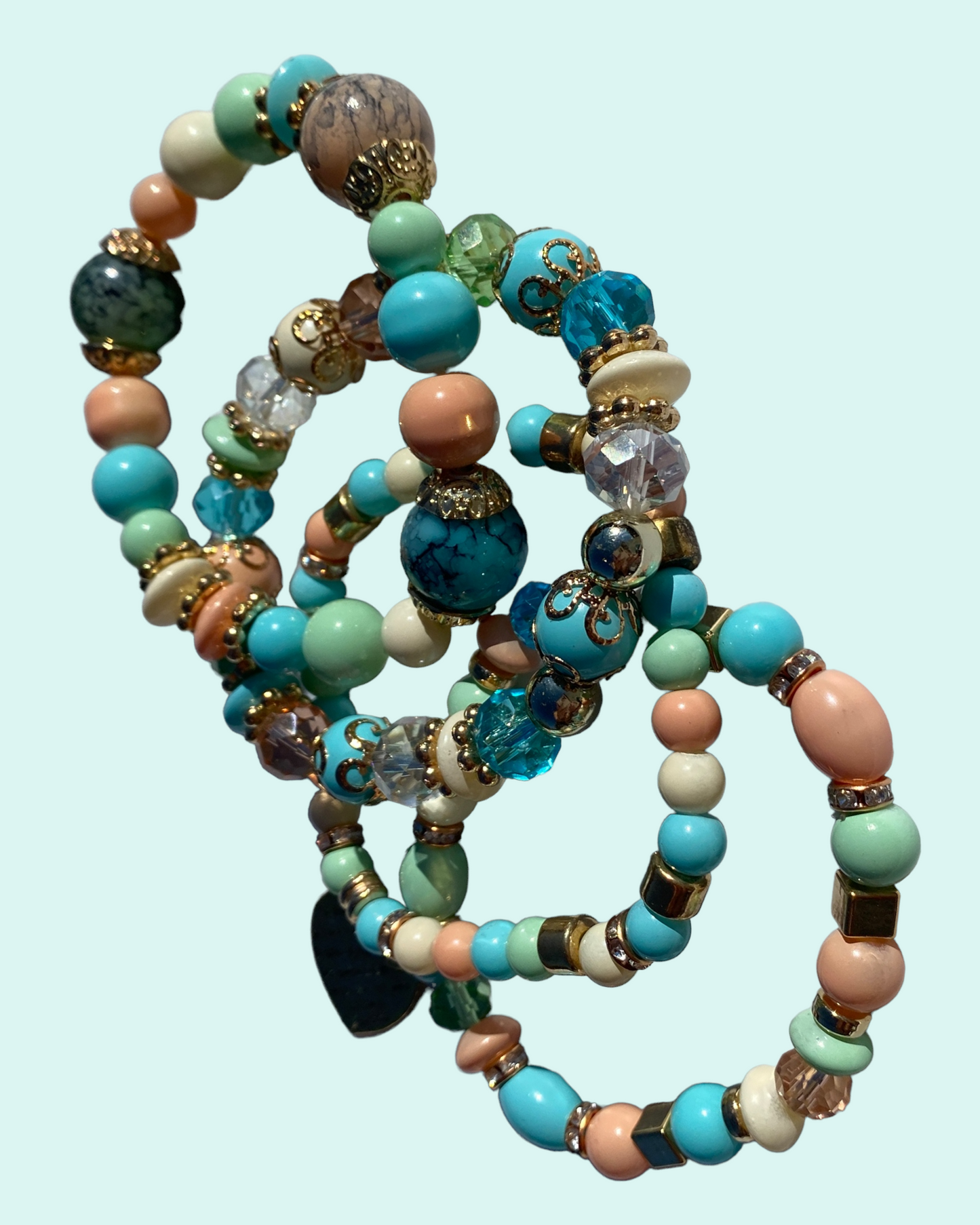 Stealing My Heart Bracelet Set (Cotton Candy)