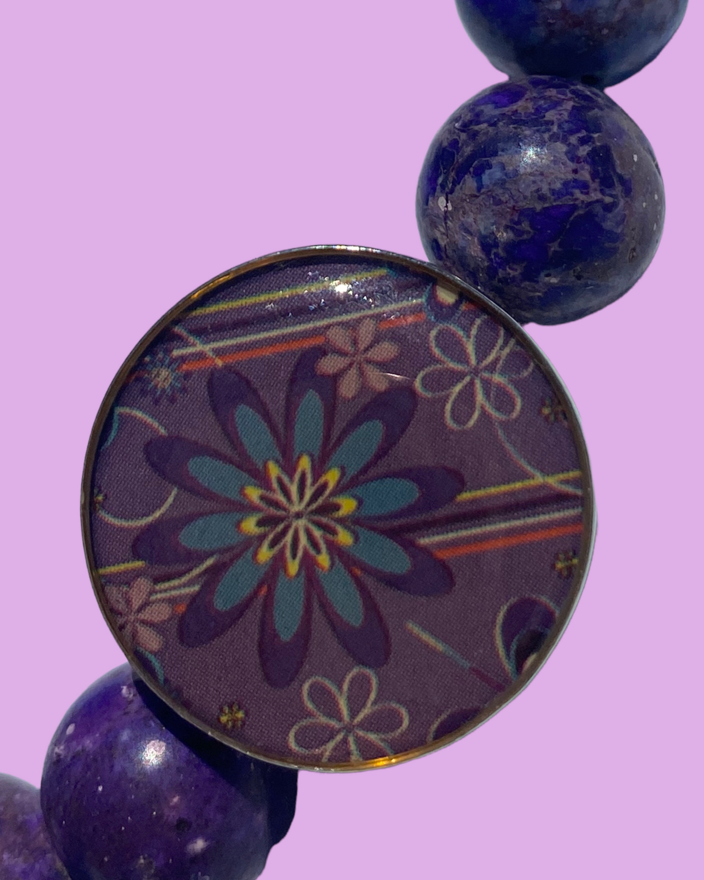 Lepidolite Flower Bracelet