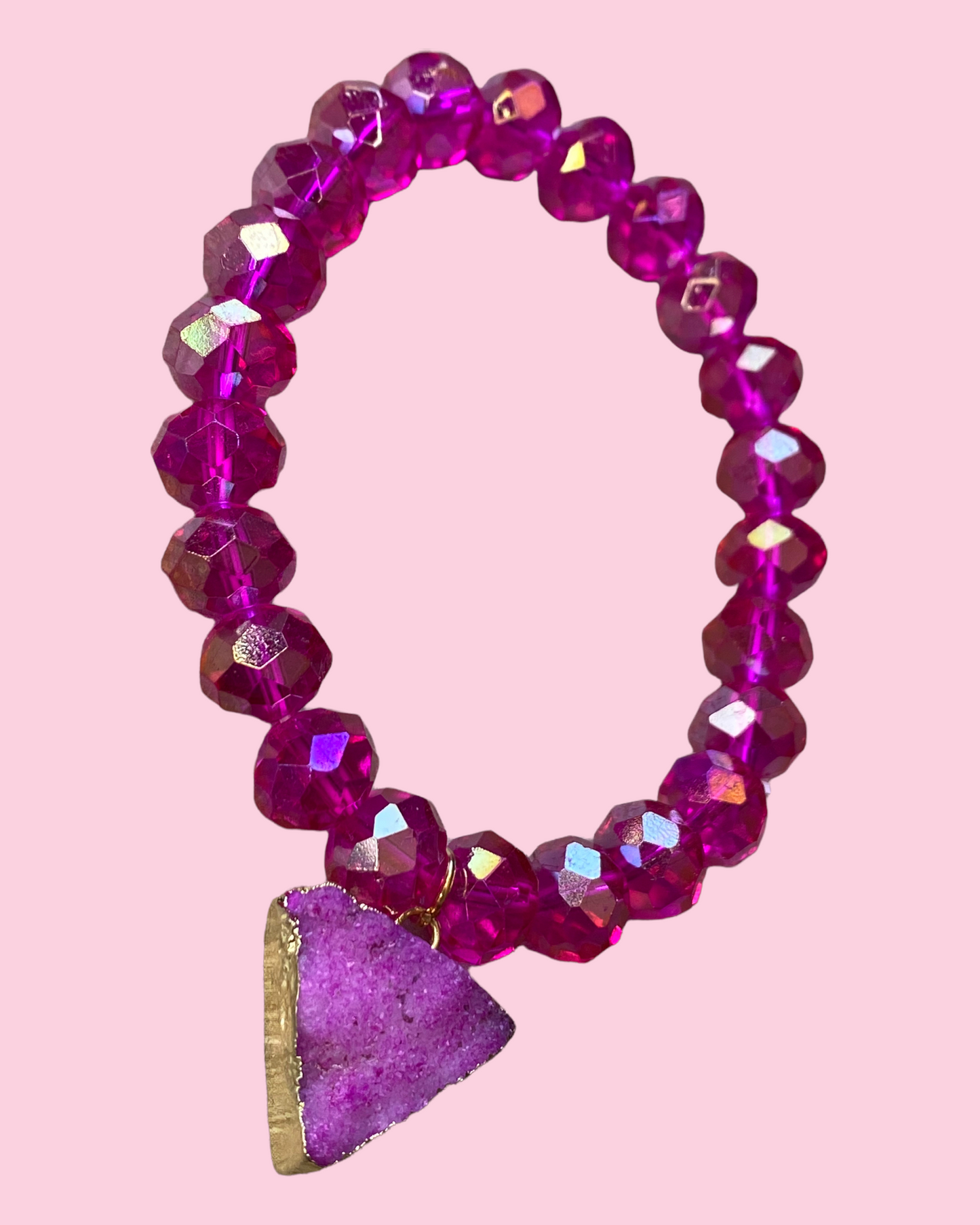 Red Topaz Dangle Stone Bracelet