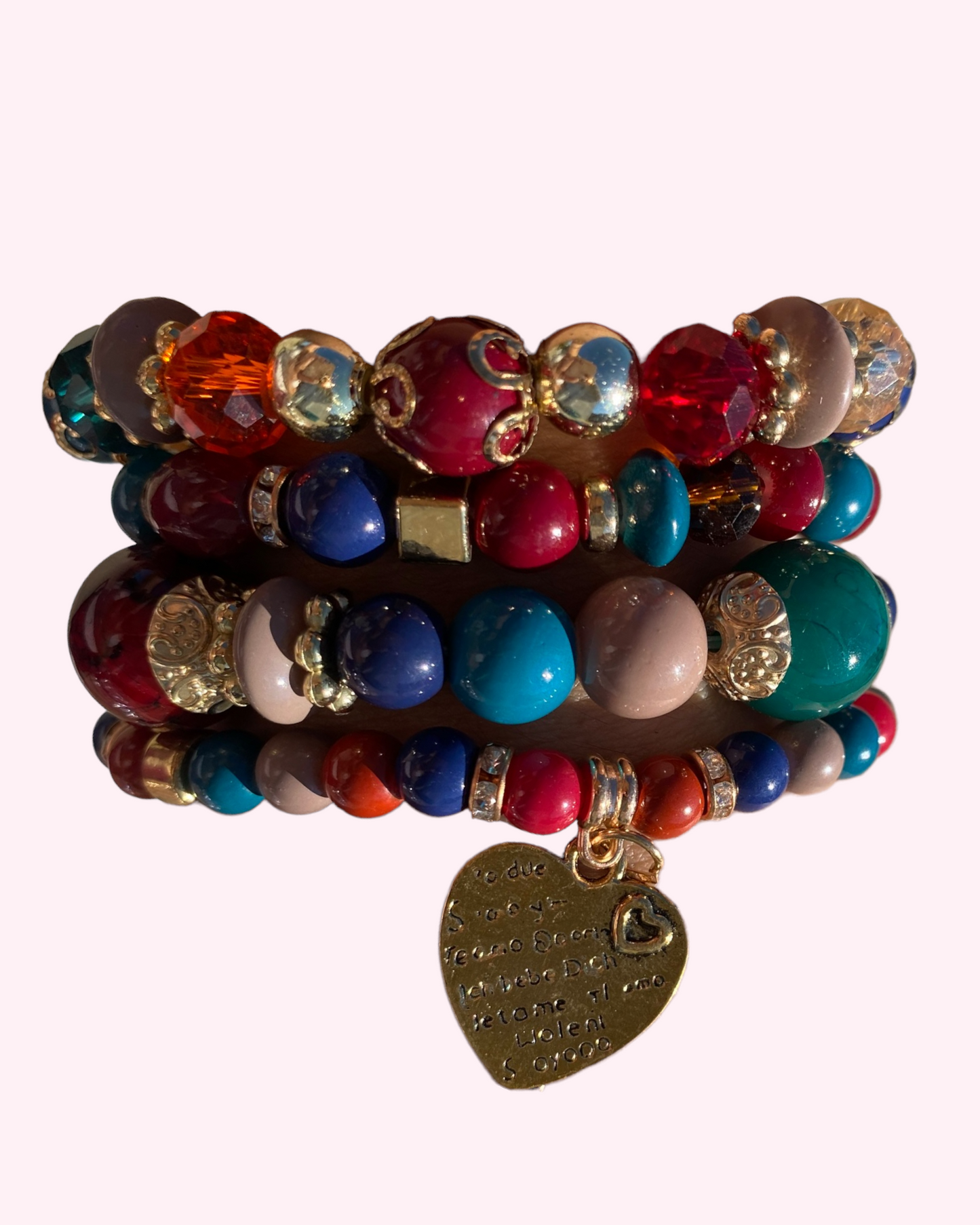 Stealing My Heart Bracelet Set (Red)