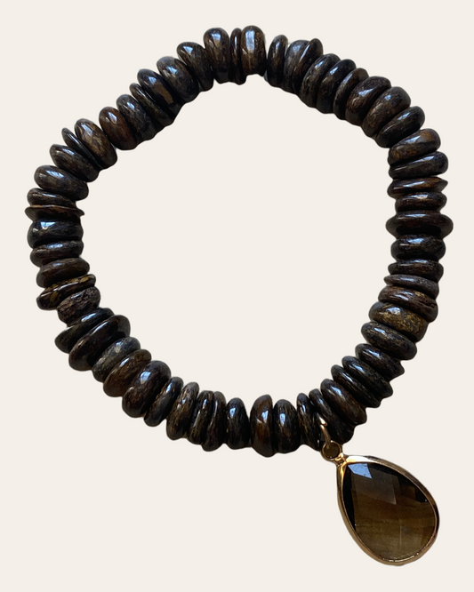 Tigers Eye Dangles Crystal Bracelet