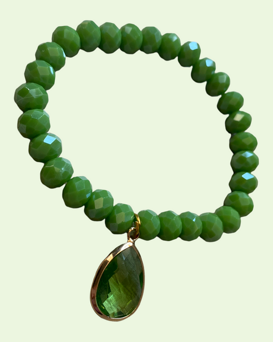 Malachite Raindrop Gemstone Bracelet