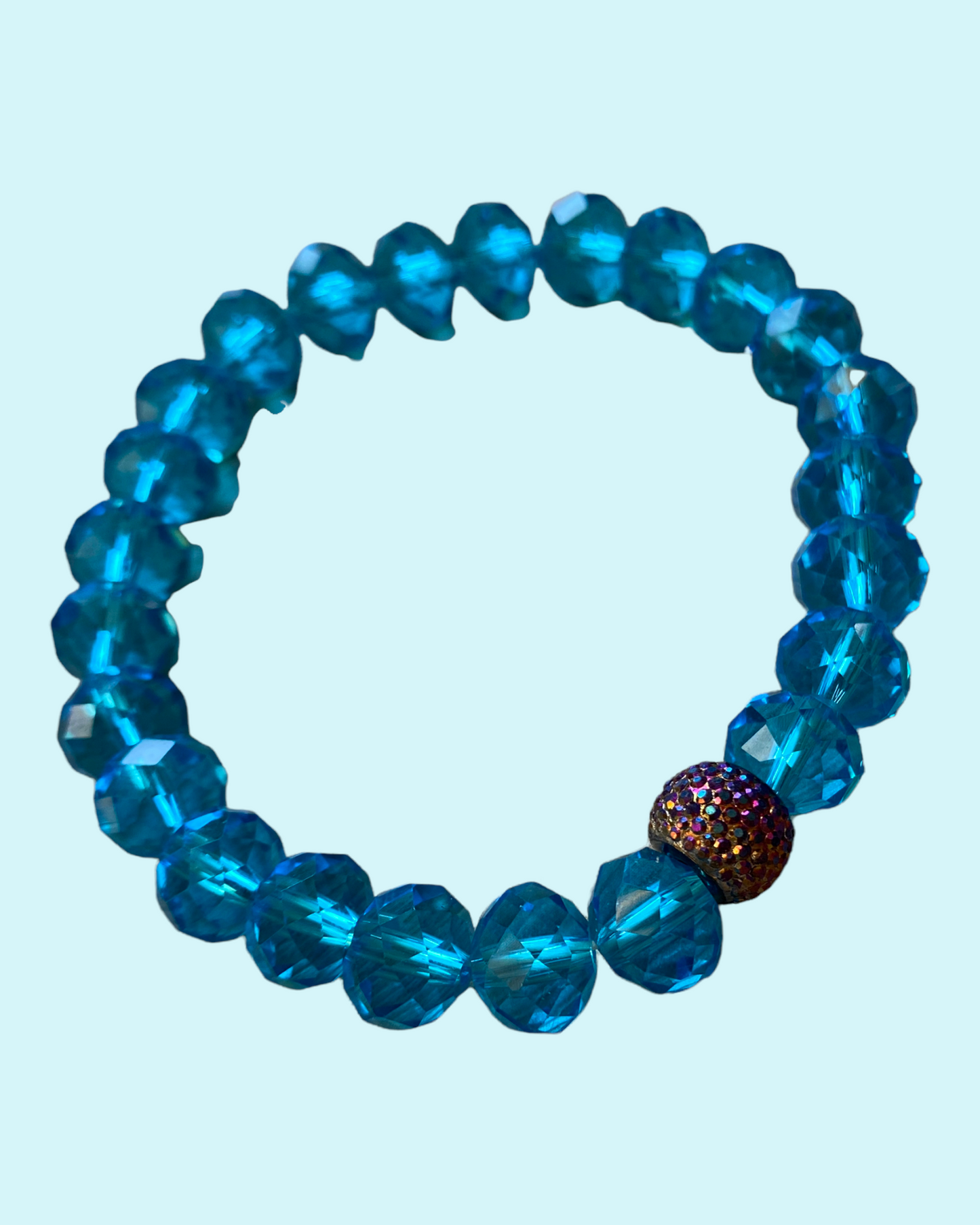 Clear Blue Agate Bracelet